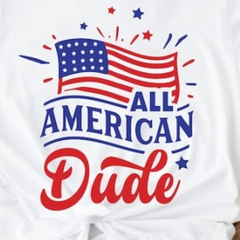 All American Dude shirt, 4th of July t-shirt - Picture 2 of 3